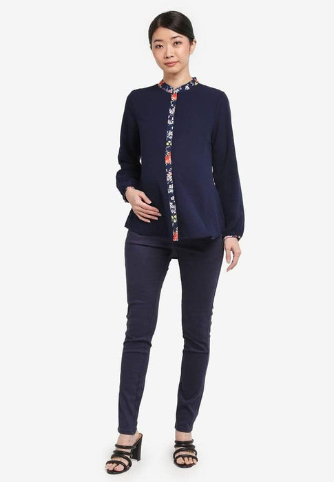 Blaise Mandarin Collar Top