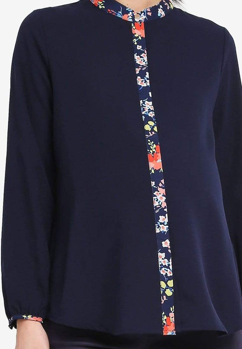 Blaise Mandarin Collar Top