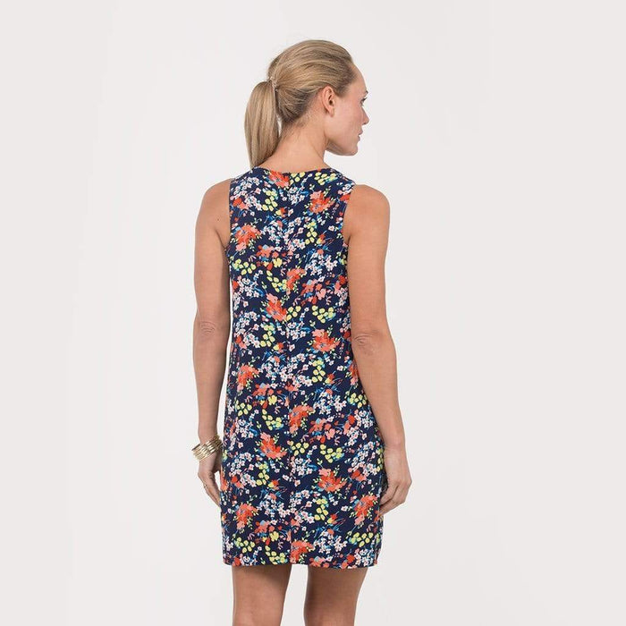Woven Sleeveless Bobbie Overlapping Nursing Dress Navy Floral