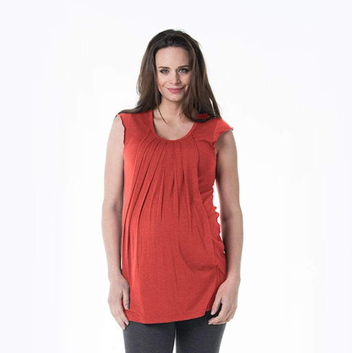 Briar Drape Nursing Top Dark Coral