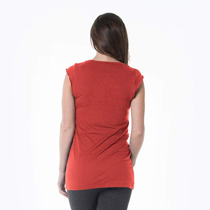 Briar Drape Nursing Top Dark Coral