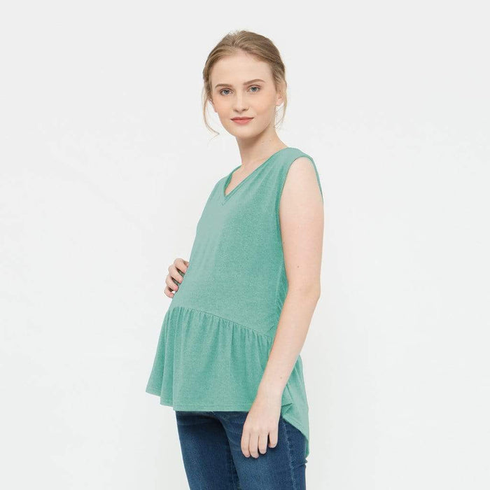 Caly Ruffled Hem Nursing Top Meadow