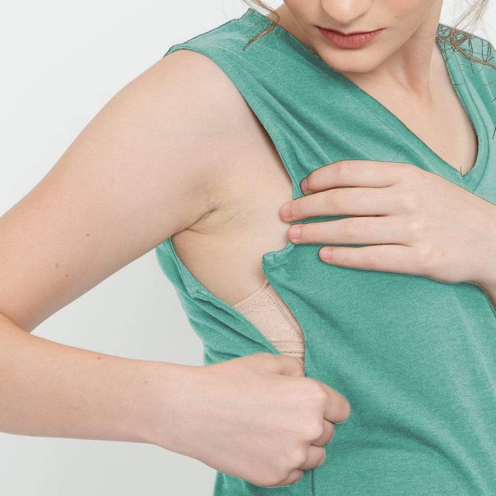 Caly Ruffled Hem Nursing Top Meadow