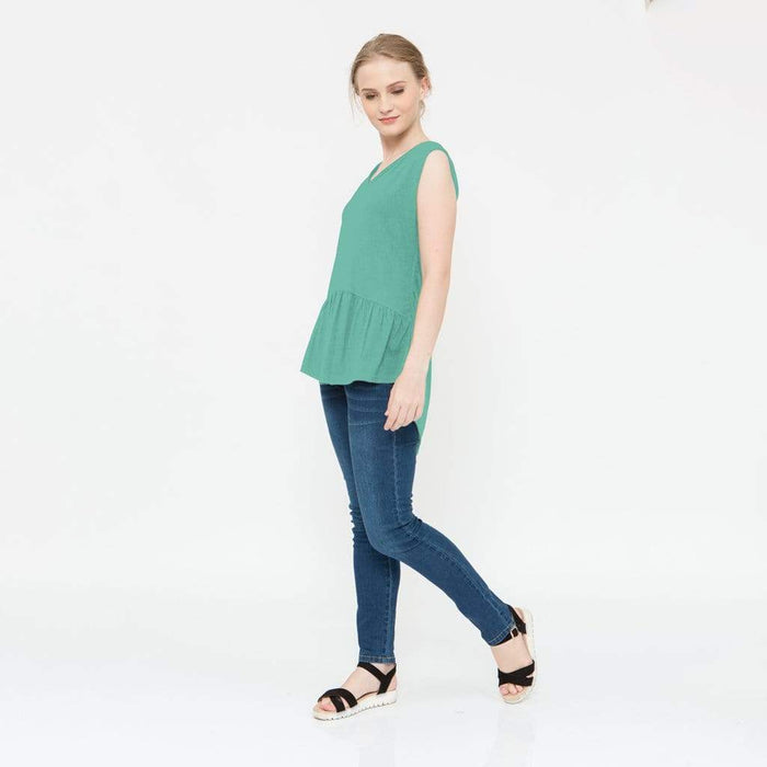 Caly Ruffled Hem Nursing Top Meadow