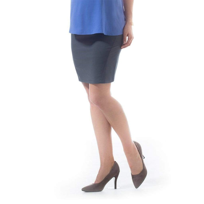 Cantrelle Slit Lacy Maternity Skirt Grey