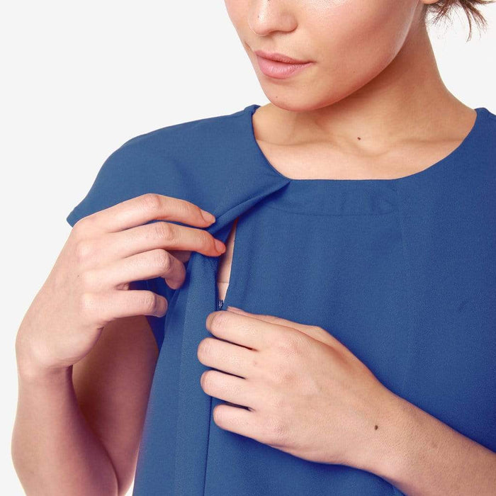 Cap Sleeves Corissa Nursing Dress Peacock