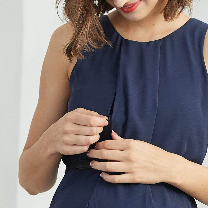 Carmene Sleeveless Nursing Dress Navy
