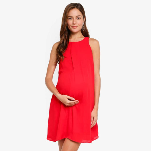 Carmene Sleeveless Nursing Dress Red