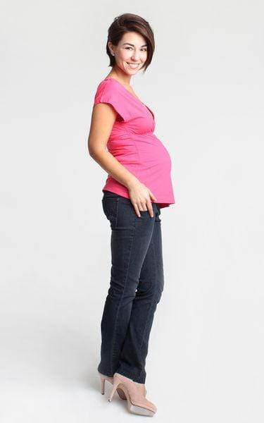 Carrie Bamboo Cotton Nursing Top Fuchsia