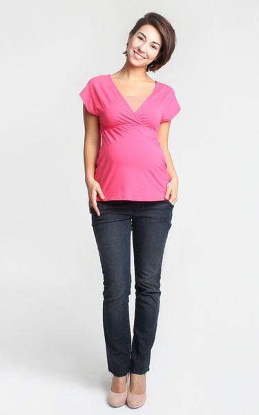Carrie Bamboo Cotton Nursing Top Fuchsia