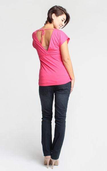 Carrie Bamboo Cotton Nursing Top Fuchsia