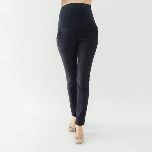 Woven Cathy High Waist Maternity Pants Black