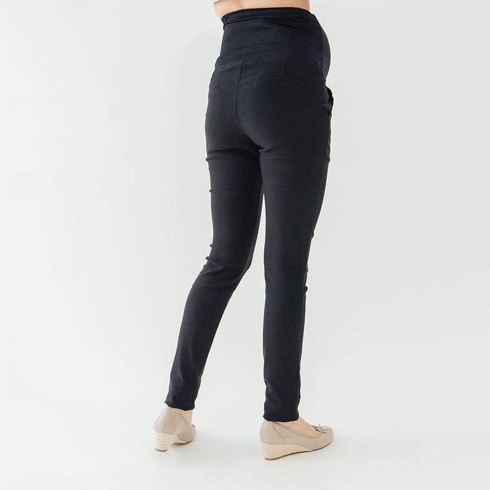 Woven Cathy High Waist Maternity Pants Black