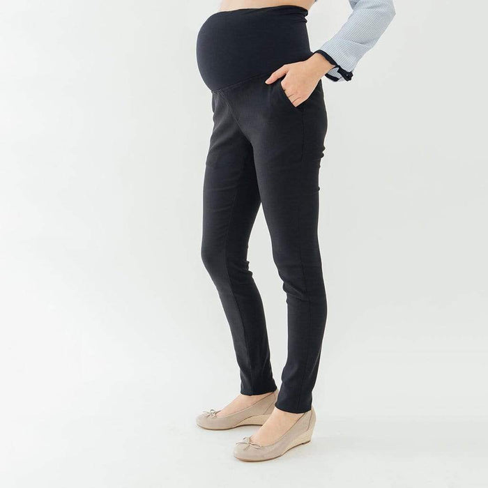 Woven Cathy High Waist Maternity Pants Black