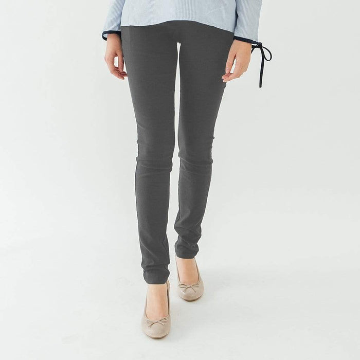 Woven Cathy High Waist Maternity Pants Grey