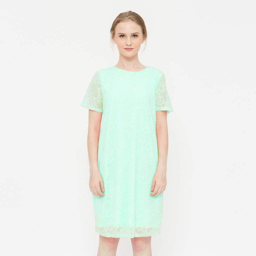 Catriona Full Lace Short Sleeve Nursing Dress Mint