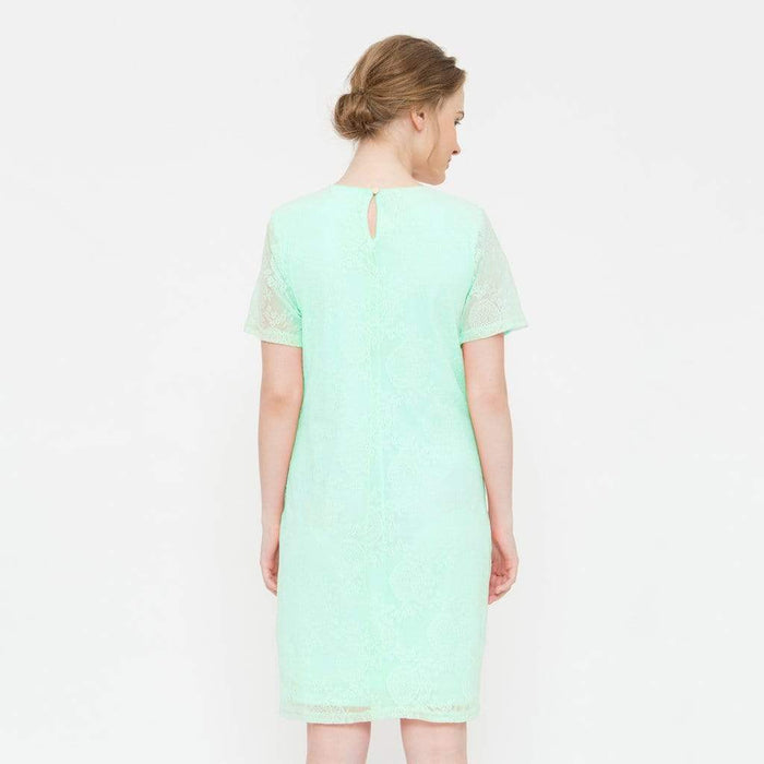 Catriona Full Lace Short Sleeve Nursing Dress Mint
