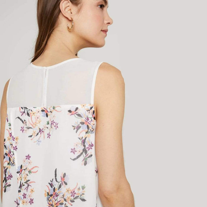 Caylee Back Overlap Sleeveless Nursing Dress White Floral