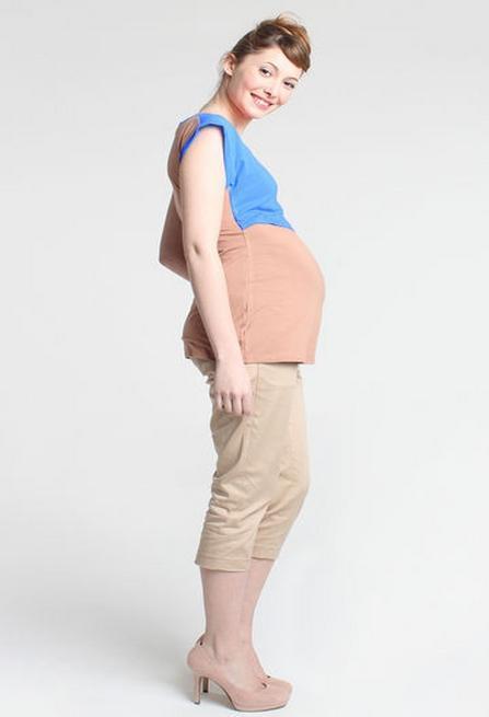 Celia Contrast Bamboo Top Blue