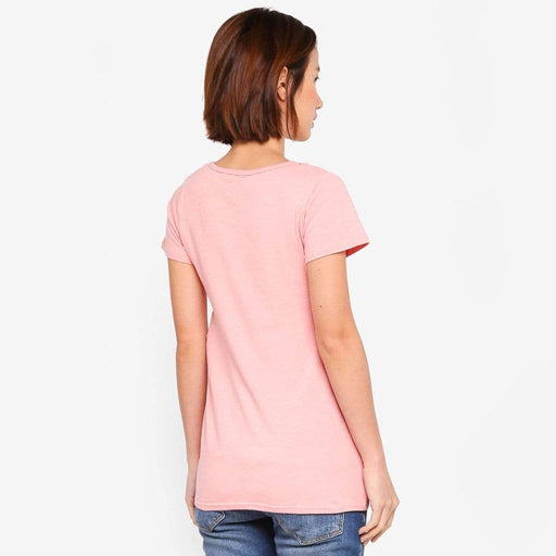 Cella Short Sleeved Overlap Tee Coral Blush