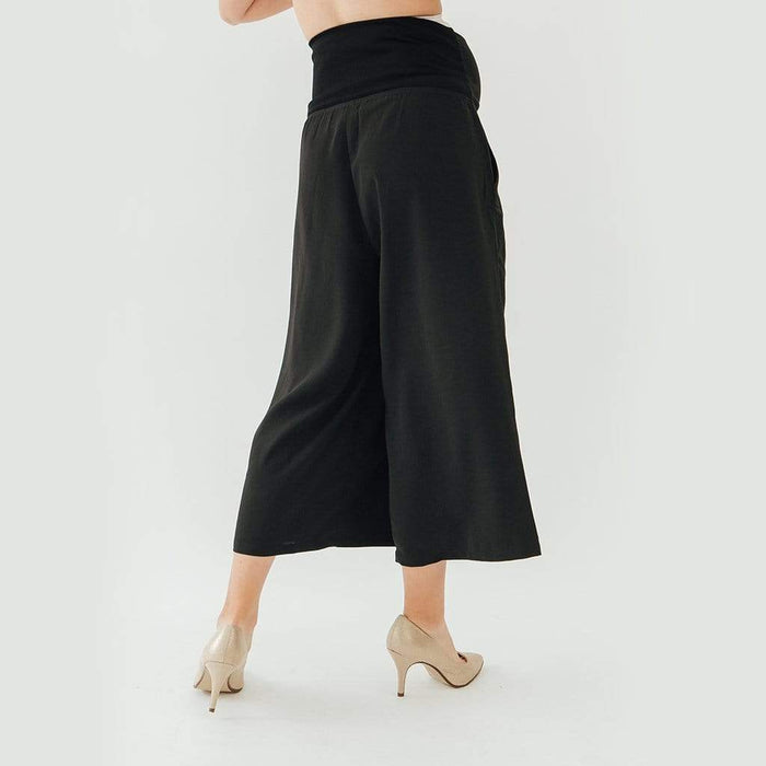 Charo Wrap Palazzo Crop Maternity Pants