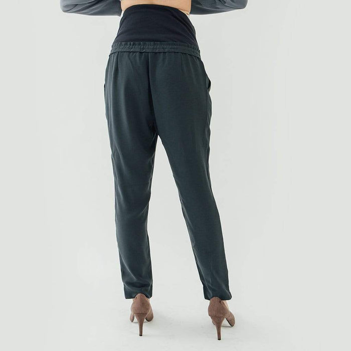 Chavela High Waist Semi-Baggy Maternity Pants Black