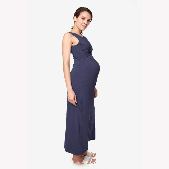 Chiyo Sleeveless Nursing Dress Navy