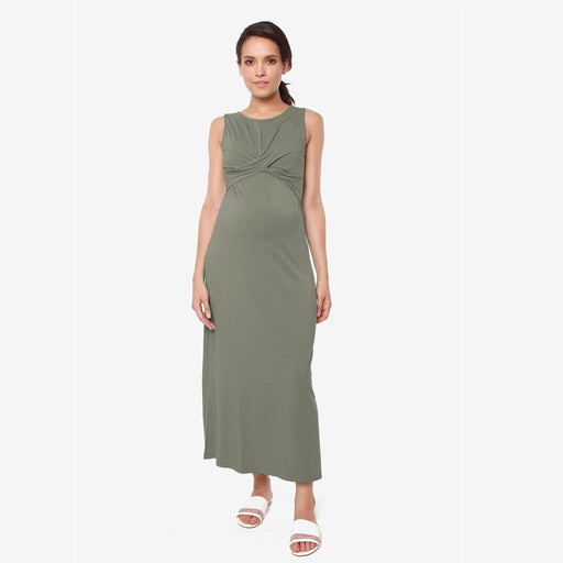 Chiyo Nursing Sleeveless Nursing Dress Olive Green