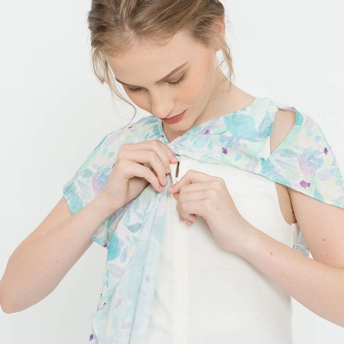 Clancy Overlap Nursing Top Water Print