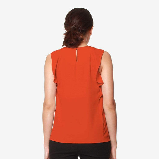 Woven Flutter Sleeve Clarity Nursing Top Autumn Orange