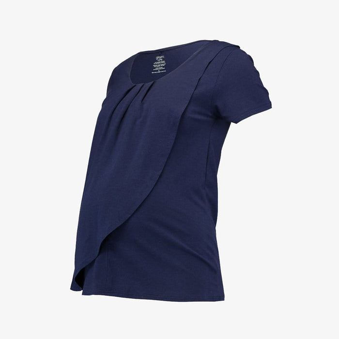 Cloria Overlap Nursing Top Navy