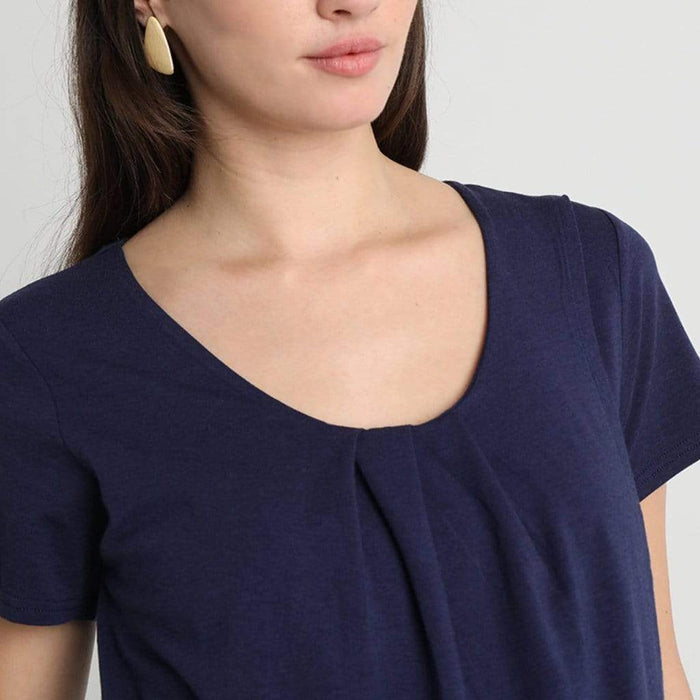 Cloria Overlap Nursing Top Navy