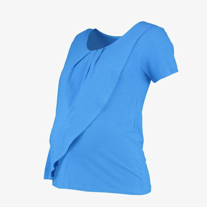 Cloria Overlap Nursing Top Ocean