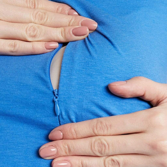 Cloria Overlap Nursing Top Ocean