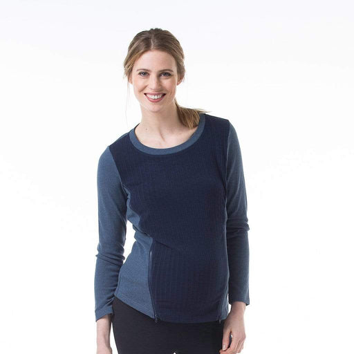 Clove Zipper Nursing Top Blue