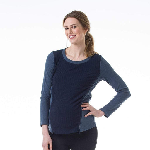 Clove Zipper Nursing Top Blue