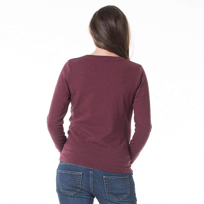 Clove Zipper Nursing Top Maroon