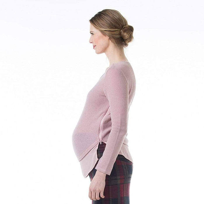 Cody Side Zipper Nursing Top Pink