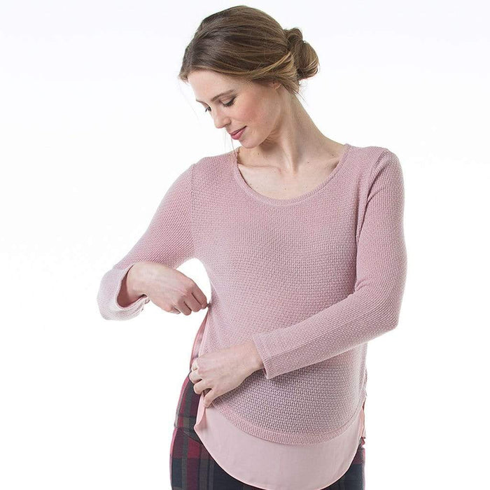 Cody Side Zipper Nursing Top Pink