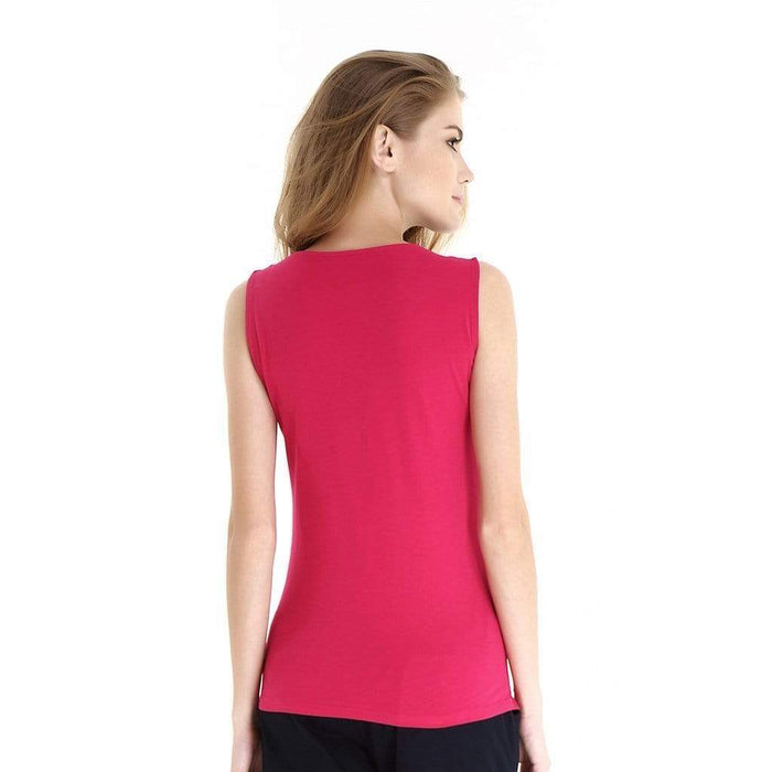 Contrast Neck Yoke Nursing Top