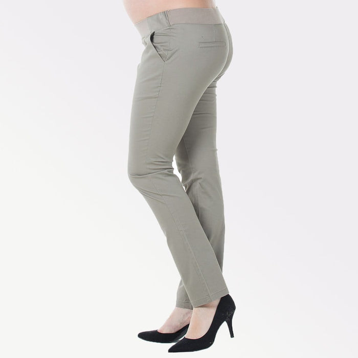 Coraline Slim Straight Maternity Pants G.Brown