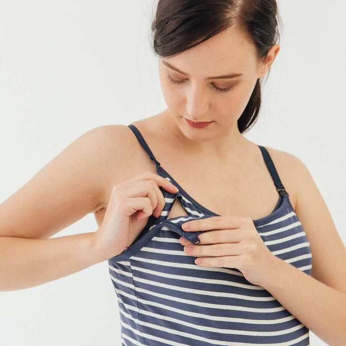 Corey Nursing Navy Stripes Camisole
