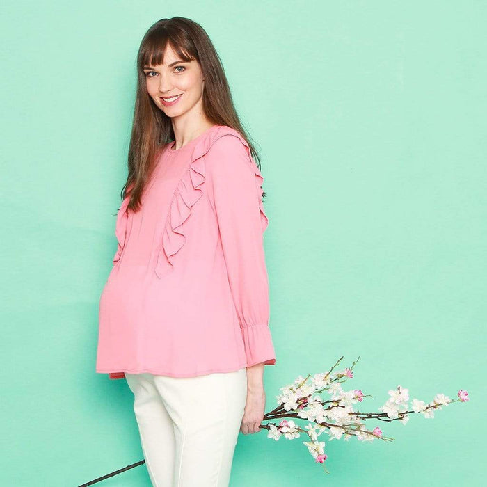 Cornelia Nursing Top Salmon