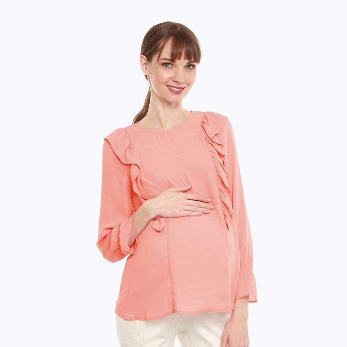 Cornelia Nursing Top Salmon