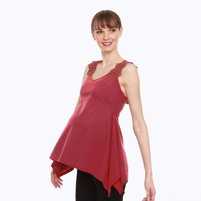 Corsica Nursing Top Red