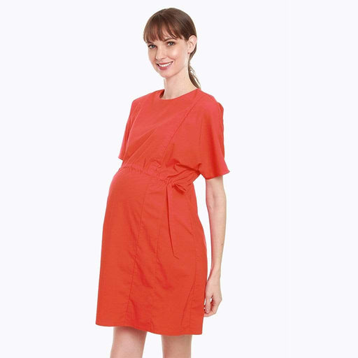 Crisanta Nursing Dress Tangerine