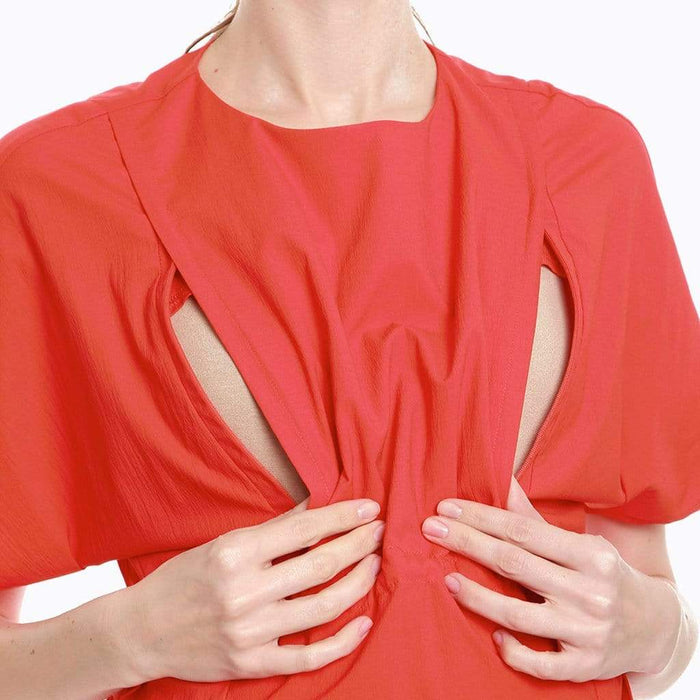 Crisanta Nursing Dress Tangerine