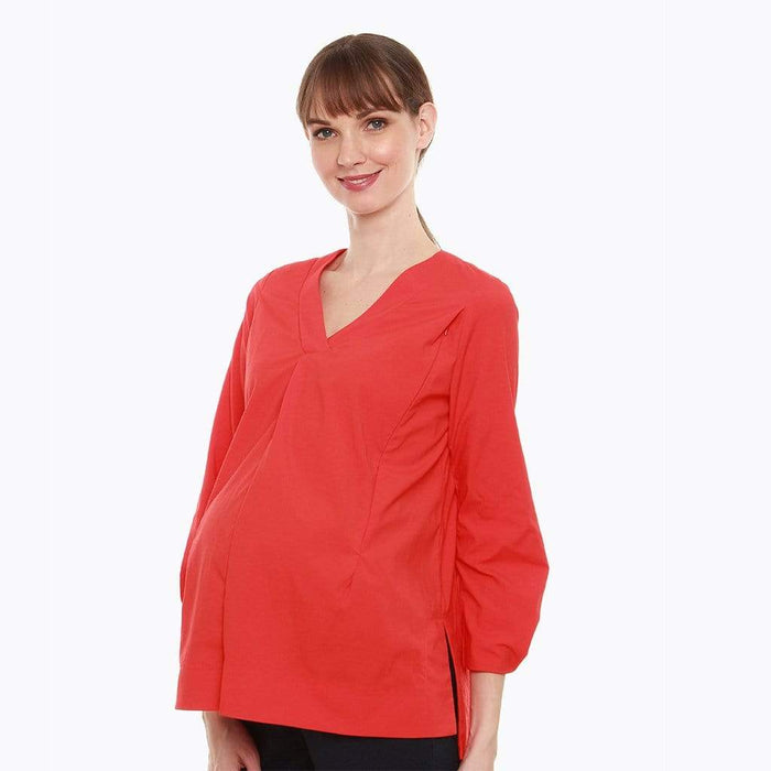 Cristina Nursing Top Tangerine