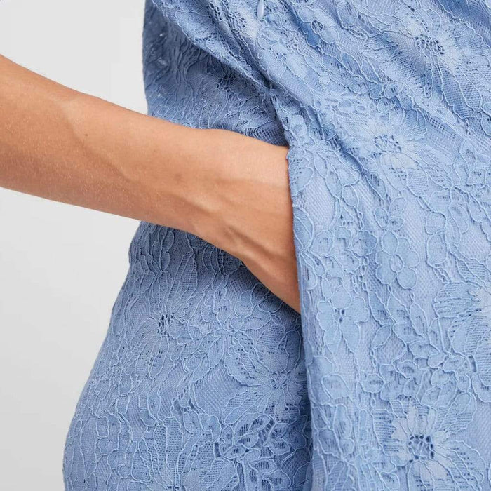 Curtis Maternity Dress Pigeon Blue