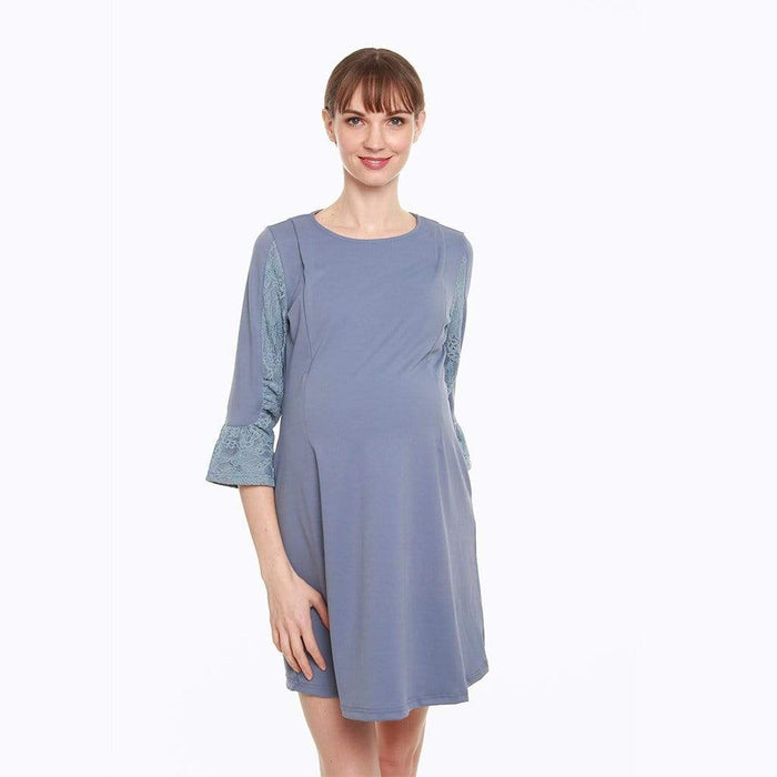 Cybele Maternity Dress Pigeon Blue